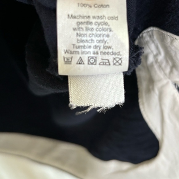 J. Crew Short Sleeve Colorblock Blue & Cream Shift Dress Size Lg - Picture 6 of 9